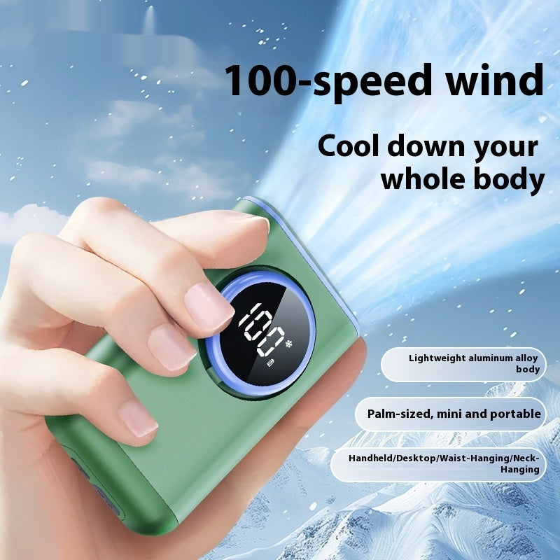 Clip on neck fan - speed control button