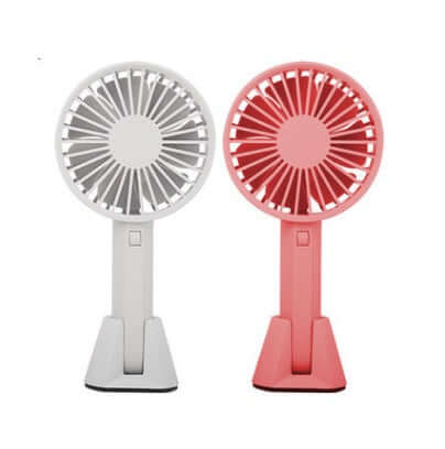 	Portable handheld fan with USB charging cable