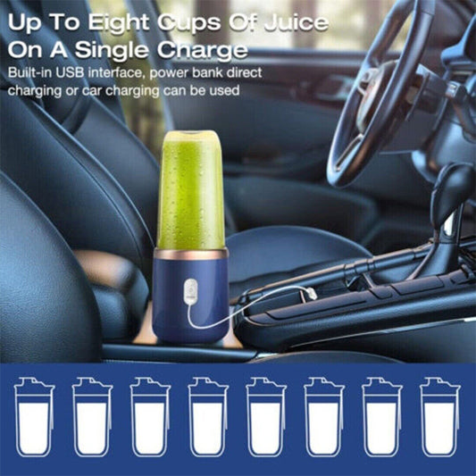 Portable Juicer Cup - Sapphire Blue Front View
