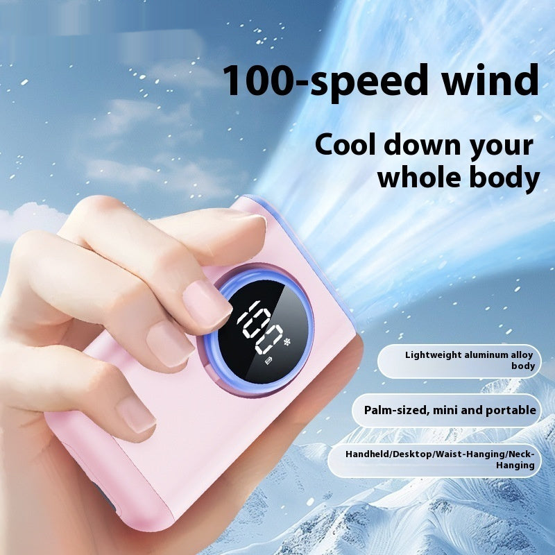 Clip on neck fan - speed control button
