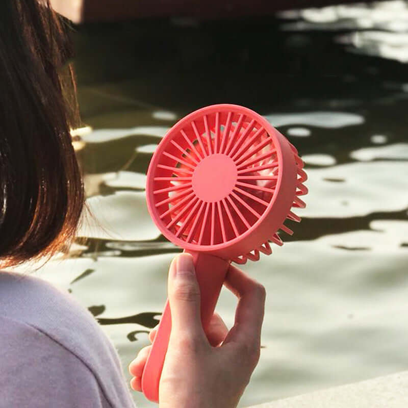 	Portable handheld fan front view