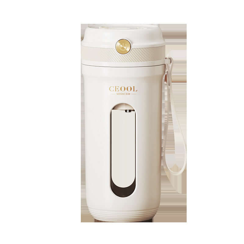 Portable juicer cup with charging cable and straw