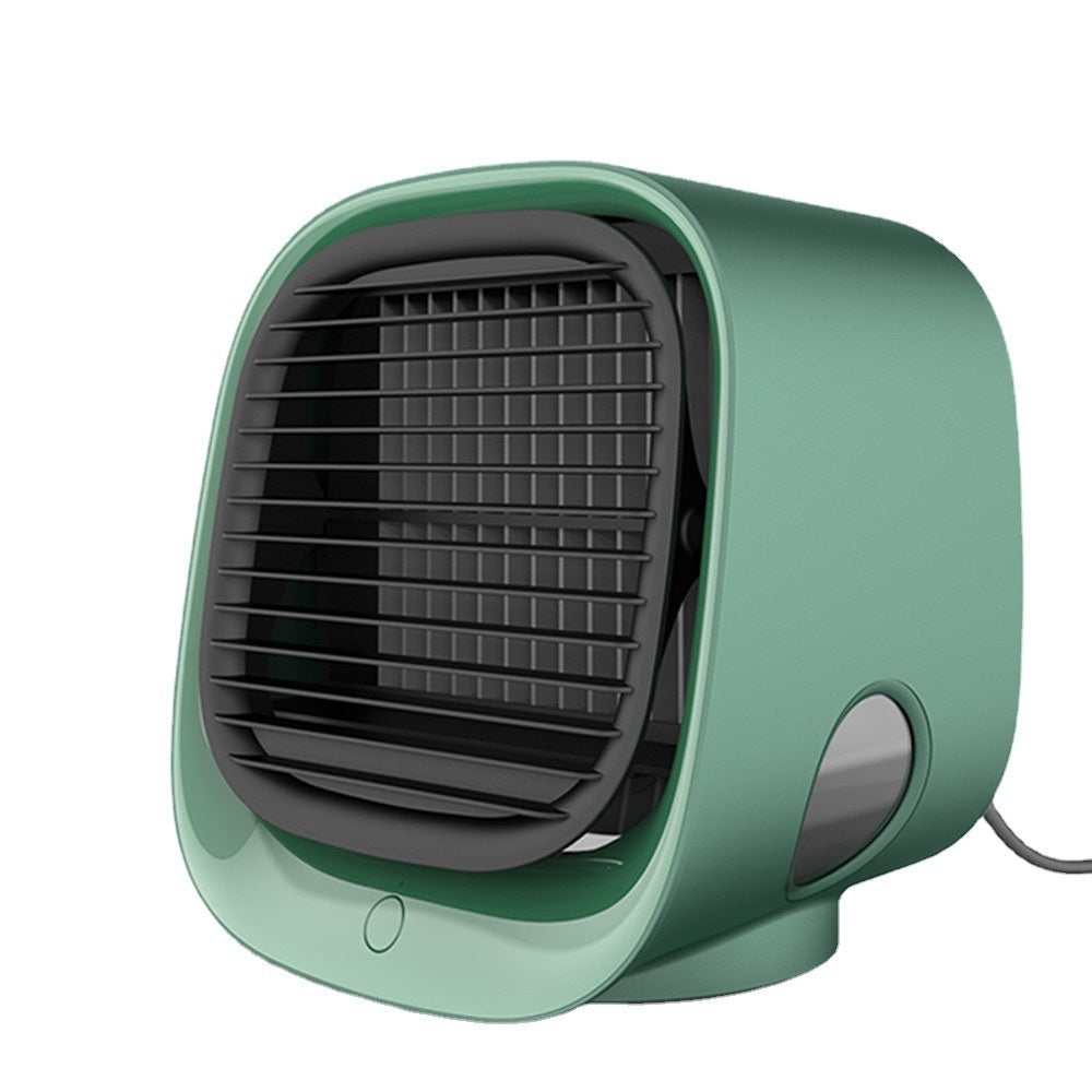 	USB desktop air cooler in white and pink colors