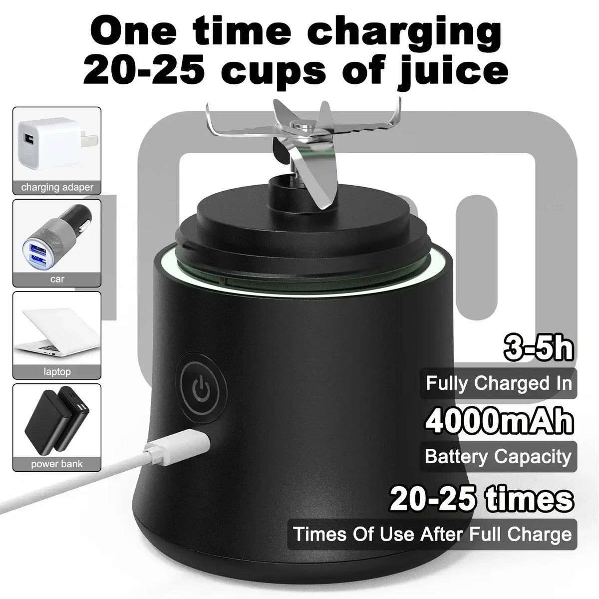 Purple and white portable blender color options