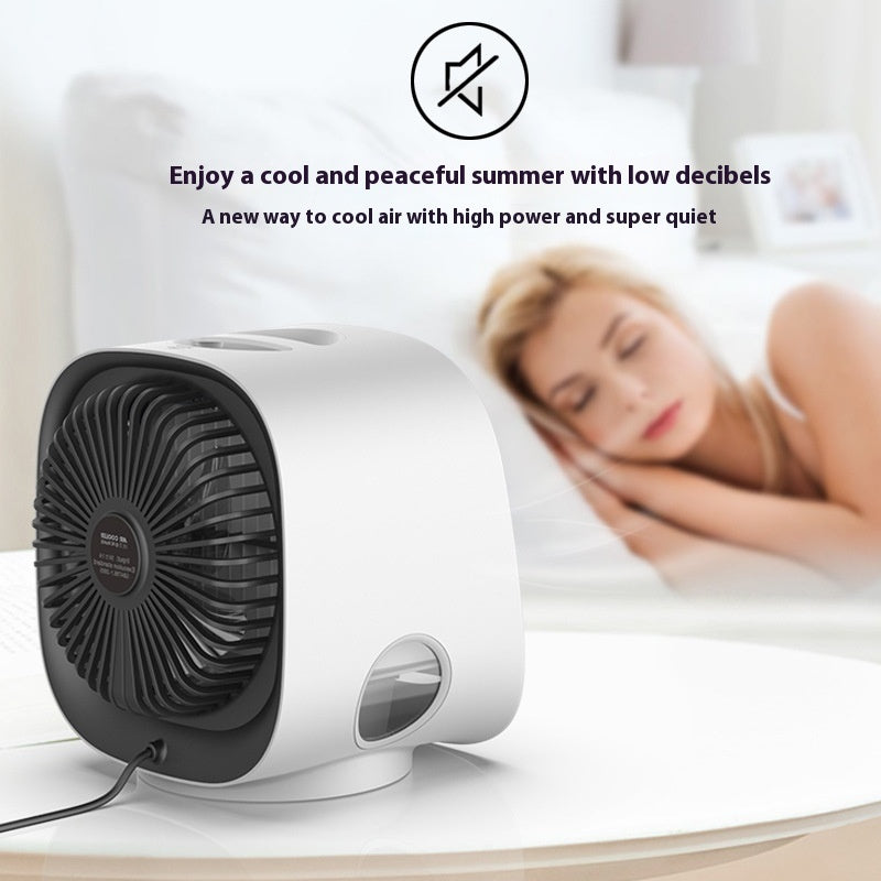 	USB desktop air cooler on office desk setup
