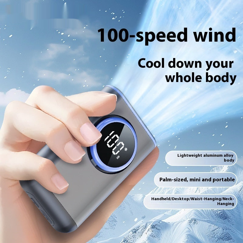 Clip on neck fan - speed control button